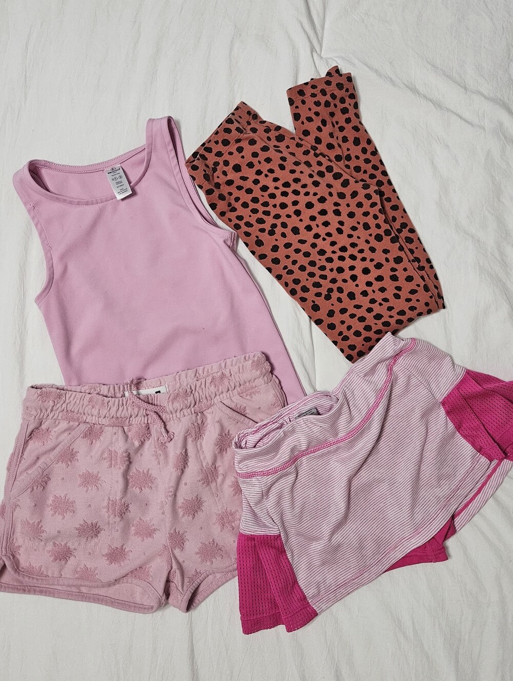 Kids Bundle Tegan Tank with Shorts And Patterned Leggings